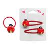 Princess Hair Clip Hair Tie Ladybird Hair Clamps Cute Ladybird Hair Catch Barrettes Strong Hold Hairpin for Girls