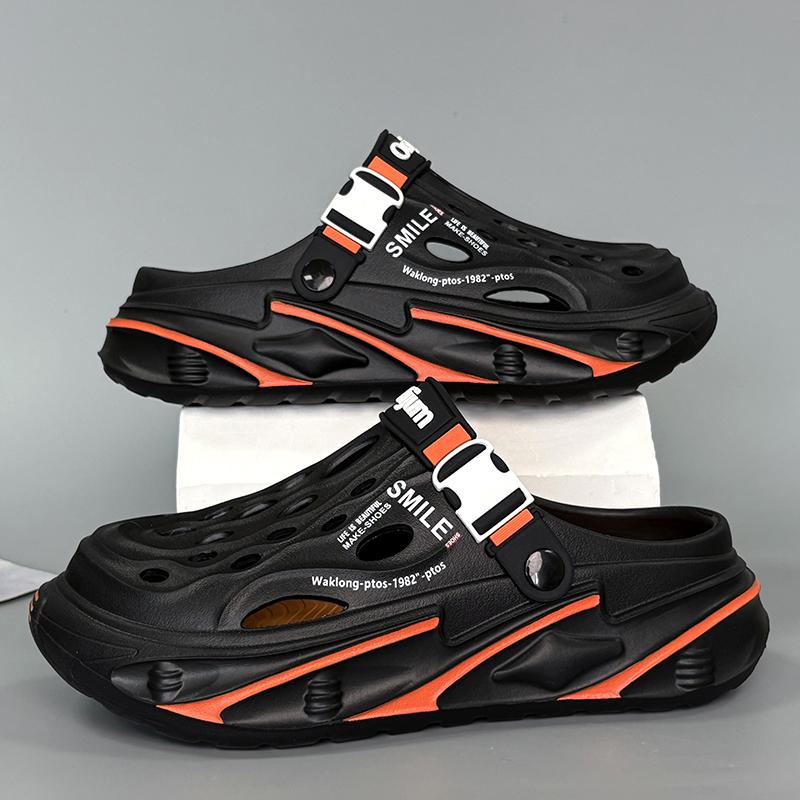 Summertime Mens Outside Sandal Shoes Slide Shoes Beach Plush Comfort Clogs Soft Slides New Men Daily Wear Shoes Garden Shoes Male Beach Slide Shoes
