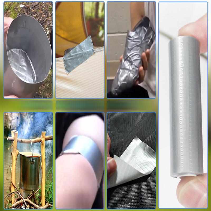 1/2/5 Rolls of High-Adhesion Tear-Resistant Cloth Tape (Easy-Tear Type) - for Outdoor Tent Repair, Single-Sided Waterproof Design, Used for Repairing