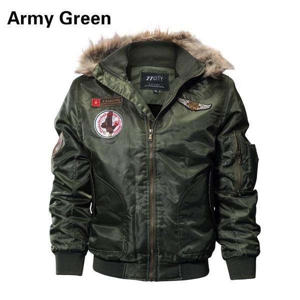 Pánské pilotní bundy Zimní podzimní Bomber Bavlněná bunda Bunda pro volný čas