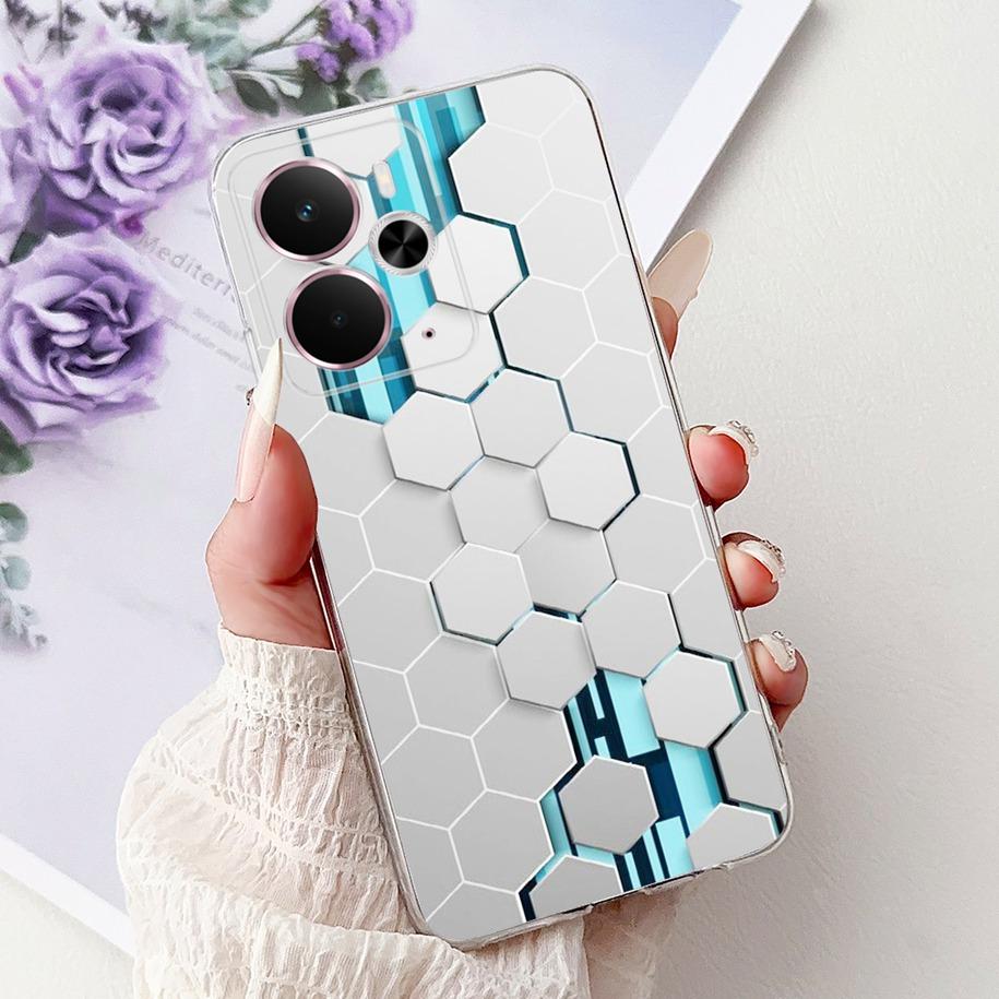 For Realme 14 5G Case Realme 14T Cover RMX5078 RMX5075 Shockproof Silicone Soft TPU Flower Bumper For Realme14 14 T Phone Shells