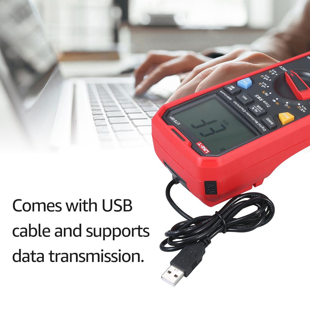 UT61E+ Digital Multimeter Auto Range High Precision Professional NCV Tester True RMS Multimeter Multifunctional Tester Electric Measuring Instrument