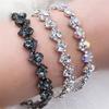 1 Yard S-shaped Glass Rhinestone Chain, 0.9cm Wide, AB Color, for Headbands, Hair Accessories, Dresses & Bridal Jewelry