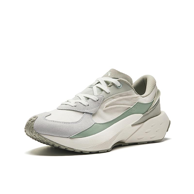 Anta Ice Sugar 4 Comfortable Versatile Non-Slip Wear-Resistant Low-Top Casual Shoes Men Sneaker White Gray Green 912428802-6