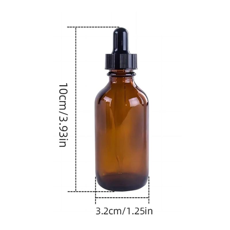 12pcs 30ml Amber Light Proof Glass Essential Oil Bottle with Glass Dropper for Essential Oil Sample Cosmetics Perfume Travel