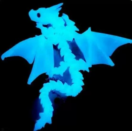 3D Printed Double-Horned Flying Dragon Toy with Flexible Wings and Laser Gradient