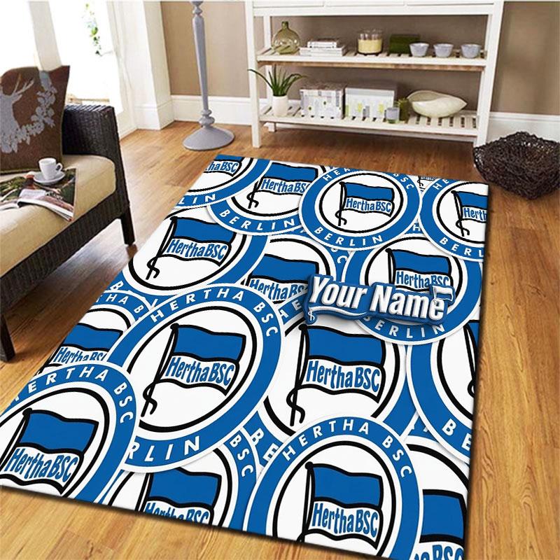 Hertha BSC Custom Name Carpet Rug for Living Room Bedroom Home Sofa Decoration,Kids Play Non-slip Floor Mat