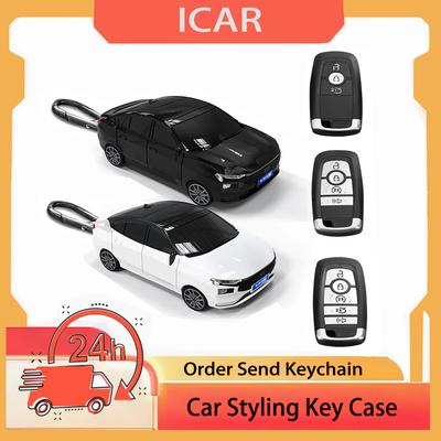 Auto Styling Passend für Ford Fusion Mustang Explorer F150 F250 F350 Ecosport Edge S-Max Ranger Lincoln Mondeo Intelligente Auto Schlüsselanhänger Abdeckung Hülle