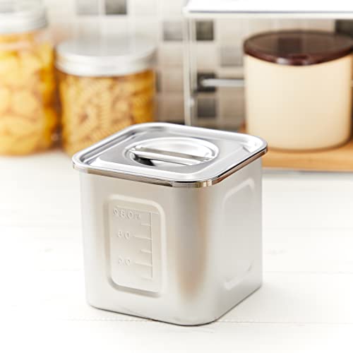 Akagawa Kibutsu Seisakusho AG 21-0 Graduated Square Kitchen Pot, 10.5cm (without handle)