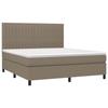 VidaXL Divan Bed with Mattress Taupe 160x200 Cm Fabric - Model 3141949