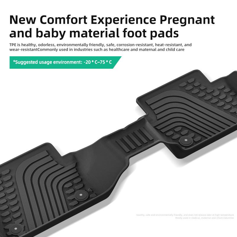 BMW 5 Series 520i/i5 Floor & Trunk Mats (2023-2025), TPE Material.