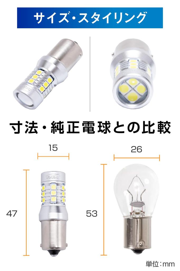 Bubu-Material S25 LED Back Lamp, Super Bright, Explosive, , Non-Polarized, 2 Bulbs, 2800 Lumens, White