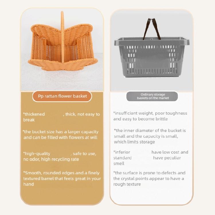 Cesto Decorativo a Forma di Farfalla con Manico Costruzione in Plastica Contenitore Portaoggetti Per Soggiorno Camera da Letto