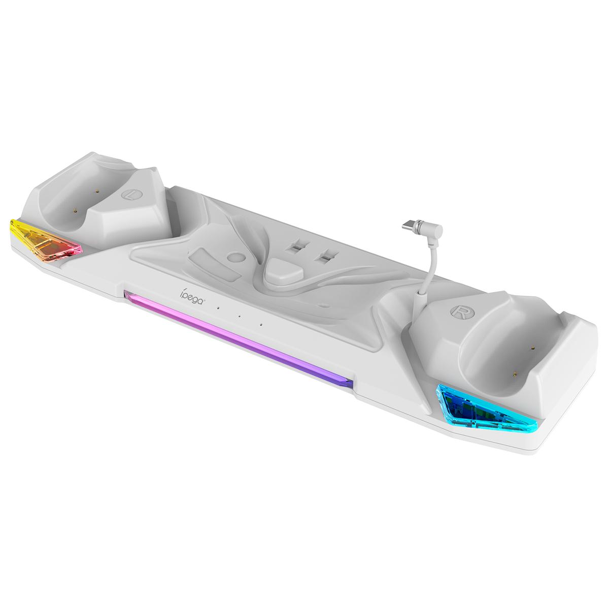 VR Charging Dock for Quest 3S/Quest 3/Quest 2 VR Headset&Controllers with RGB LED Light, VR Accessories