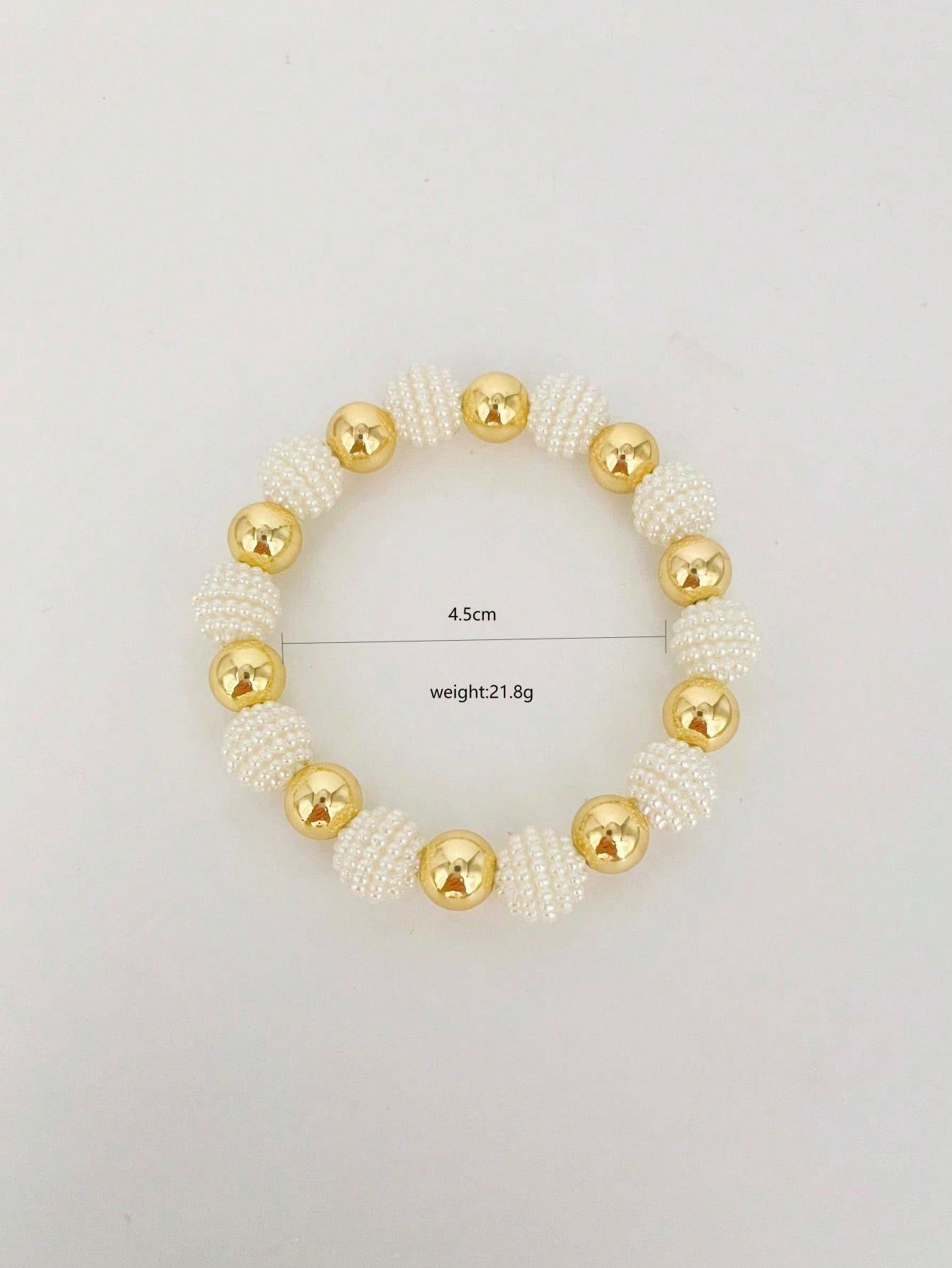 

Стильный милый эластичный браслет с жемчужными бусинами, подходящий для женщин, повседневный браслет для женщин