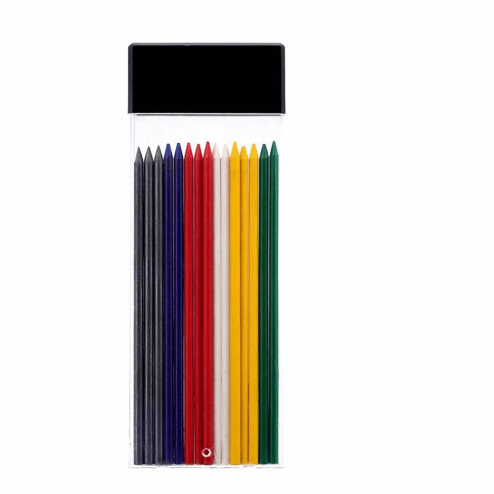 15pcs/Box Replaceable Carpenter Pencil Leads Multi-Color Automatic Pencil Core  Woodworking