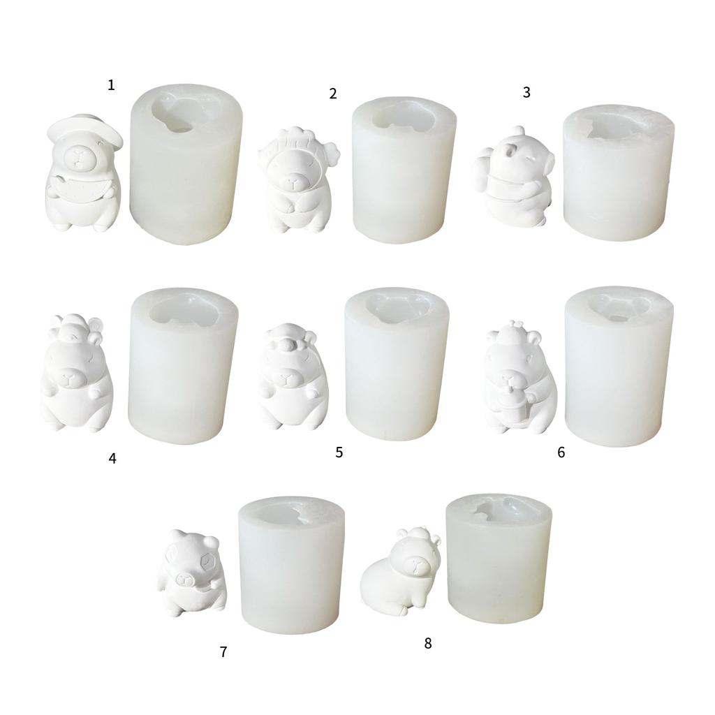 Flexible Silikonform Capybara-förmige Kerzenformen Duftende Aromatherapien Herstellungsform Handgemachte Desktop-Ornament-Form