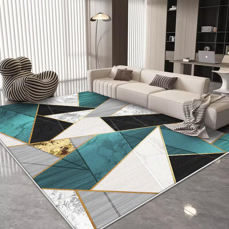 Modern Geometric Carpet for Living Room Modern Luxury Decoration Home Rugs for Bedroom Big Size Non-slip Easy Cleaning Floor Mat