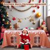 Gingerbread House Christmas Tablecloth & Runner Set, Reusable Farmhouse Holiday Table Decor for Kitchen Dining, Party & Festival