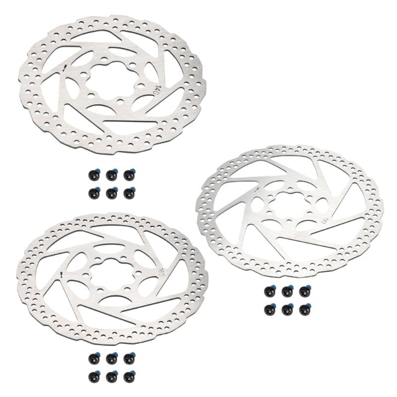 Stainless Steels Bike Disc Brake Rotor with Screws Disc Brake Adapter Road Bike Brakes Rotor Cycling Accessories