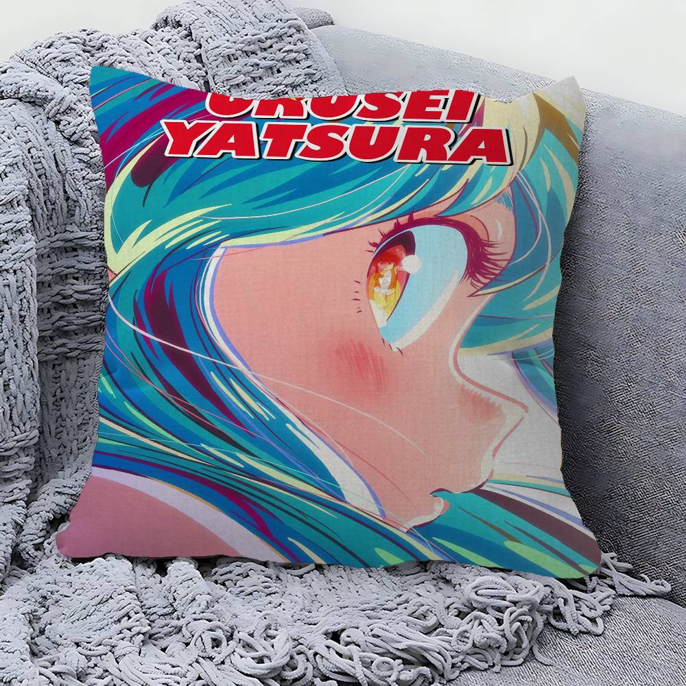 Urusei Yatsura Personalized Pillow Cover Kids Bedroom Wild Party Decor Pillowcase Kid Birthday Shower Gift