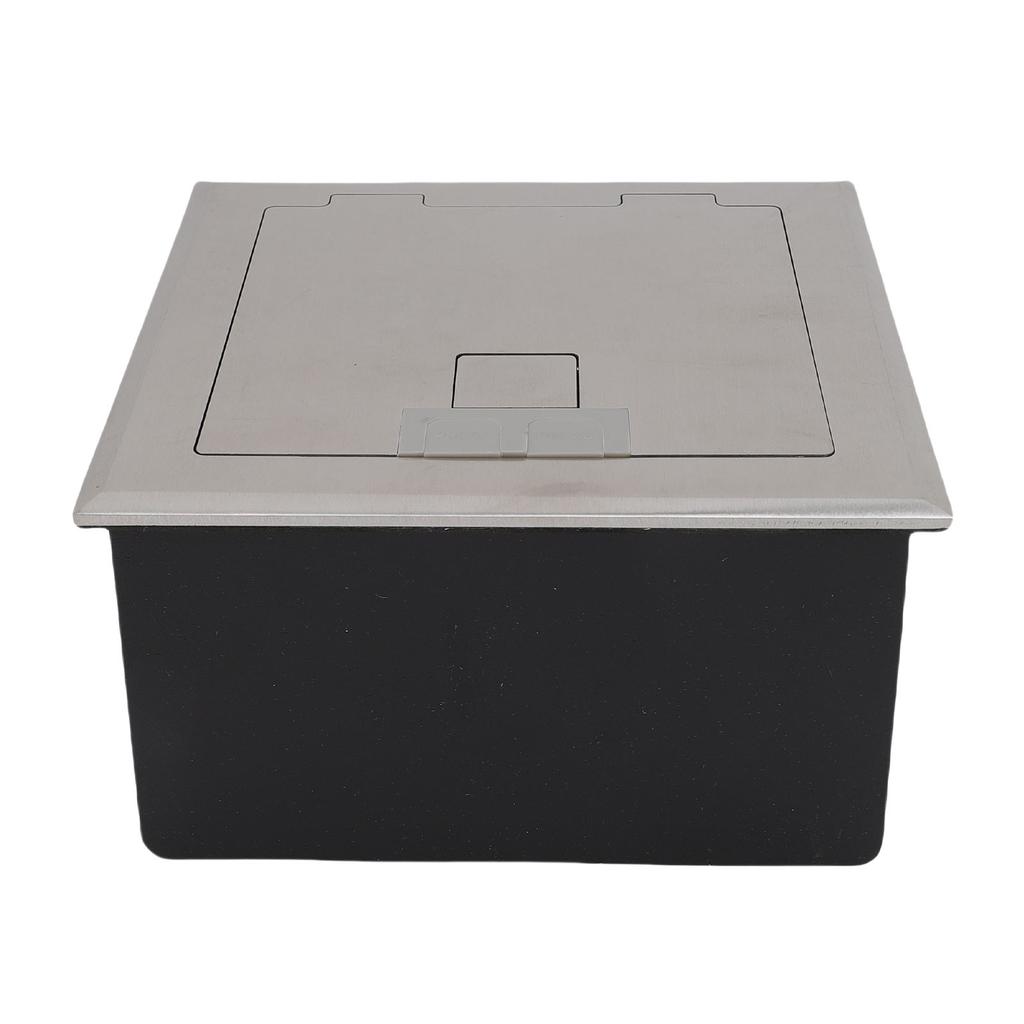 Recessed Floor Outlet 2 X 3 Prong and USB A USB C Port Silver Water Proof Stainless Steel Concealed Floor Socket