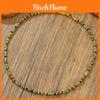 Natural Crystal Necklace Long Geometric Pendant With Multi Layer Wax Cord For Party Wear Women