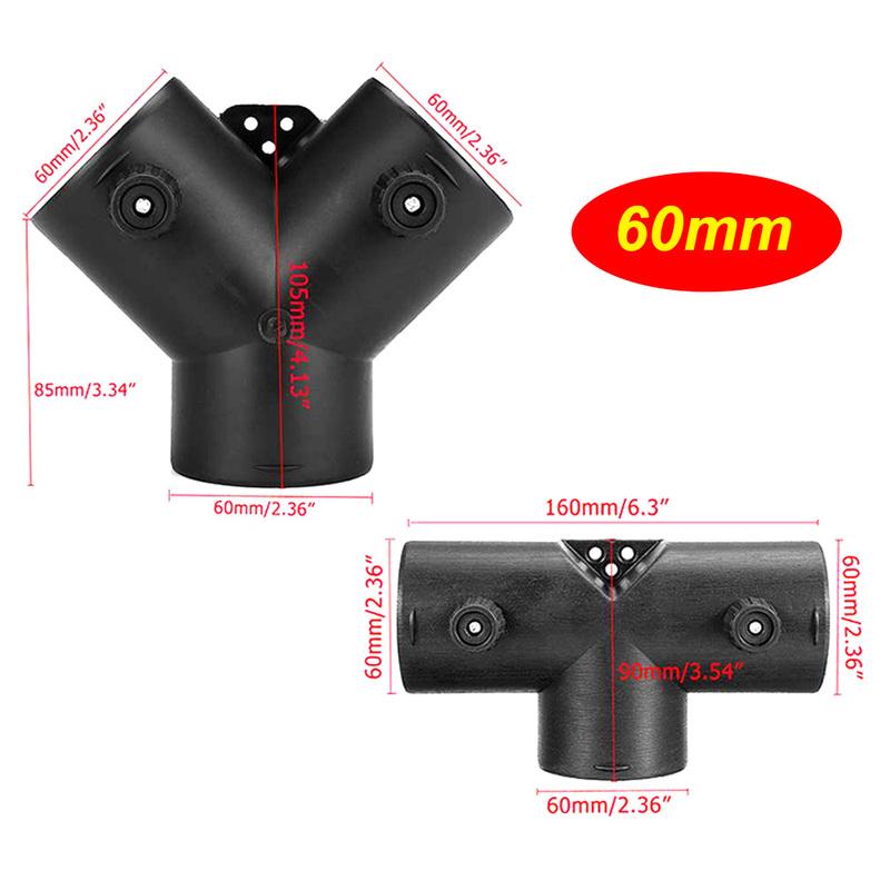 60 /75mm Y T Car Heater Air Vent Ducting Piece Exhaust Connector Dual Closable Open Regulatin For Webasto Diesel Parking Heate