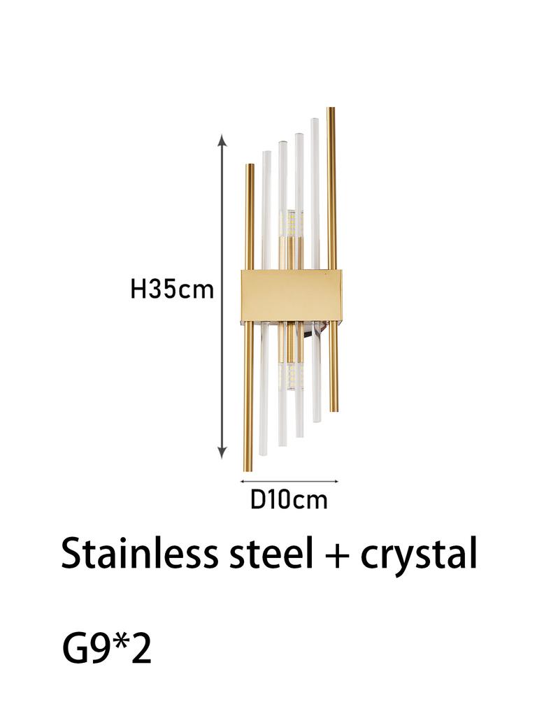 Scandinavian American Italian Wall Lamp 110-240V Glass Brass Construction LED Neutral Light 3 Color Changing Lustre