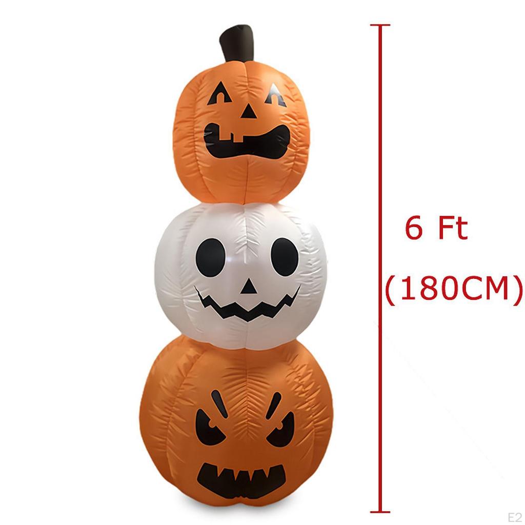 Halloween Inflatable Pumpkin Decor 180 Cm Height Seasonal with LED Yard Decoration for Celebrations