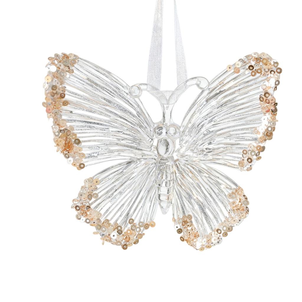 Christmas Decorations Sequined Acrylic Pendants, Christmas Tree Scene Pendants