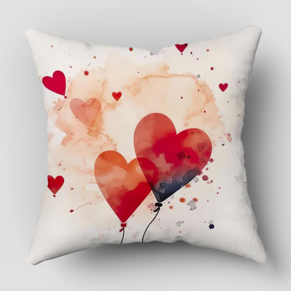 Heart Pillow Cover Valentine'S Day Cushion Cover Pillow Case Office Chair Sofa Bed Home Decor Throw Pillow Cover