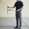 Triangular Head Squeegee ScrewFastened Handle Stainless Steel Ribbed Grip Home Cleaning