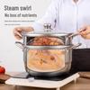 American Style Stainless Steel Multi-Functional Double-Layer Steamer Pot for Cooking and Soup