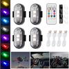 2PCS Wireless LED Strobe Lights with Remote Control, Waterproof USB Charing 8 Colors Mini LED Lights, High Brightness Anti-Collision Warning LED
