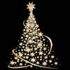 Golden Christmas Tree Window Stickers Creative Decor Mural Atmosphere Decor Xmas Decals Holiday