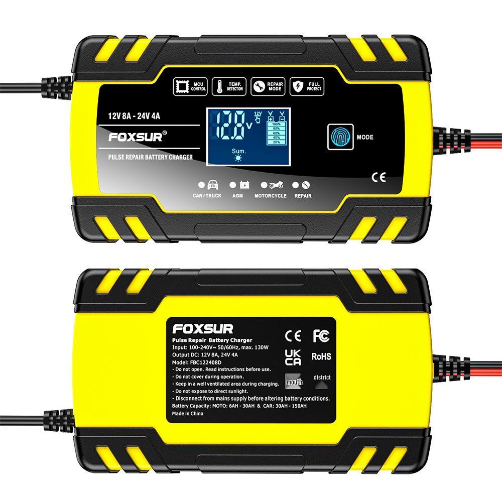 12V/24V Multi-Vehicle Lead Acid Battery Charger for Golf Carts, Trucks, Bikes, Cars