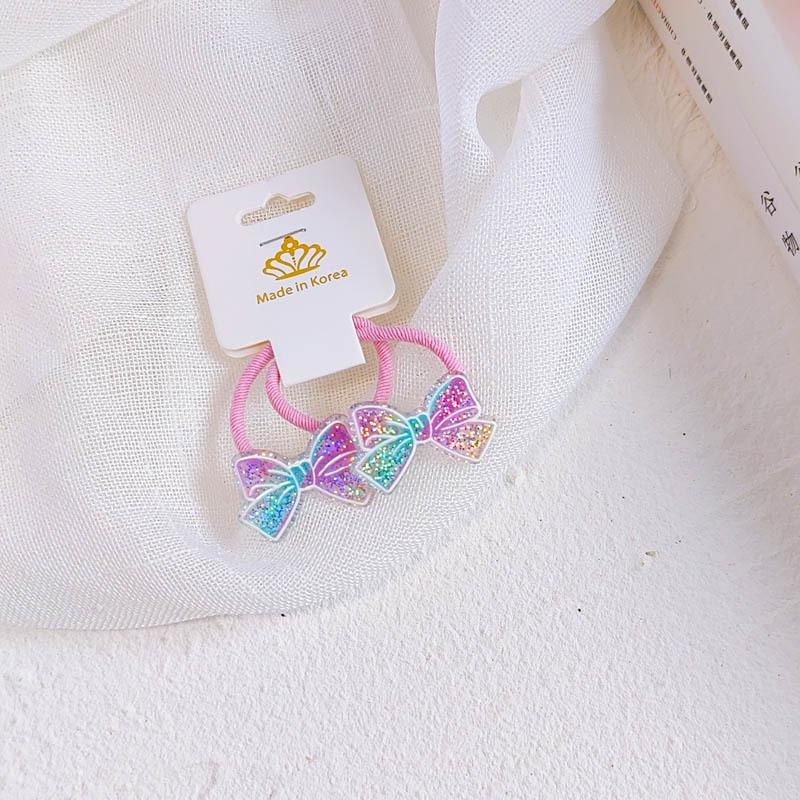 2 ST Regnbågsgradient Paljetter Prinsesshuvudbonad Barn Elastiska Hårband Barn Hårband Söta Flickor Accessoarer Baby Huvudbonad