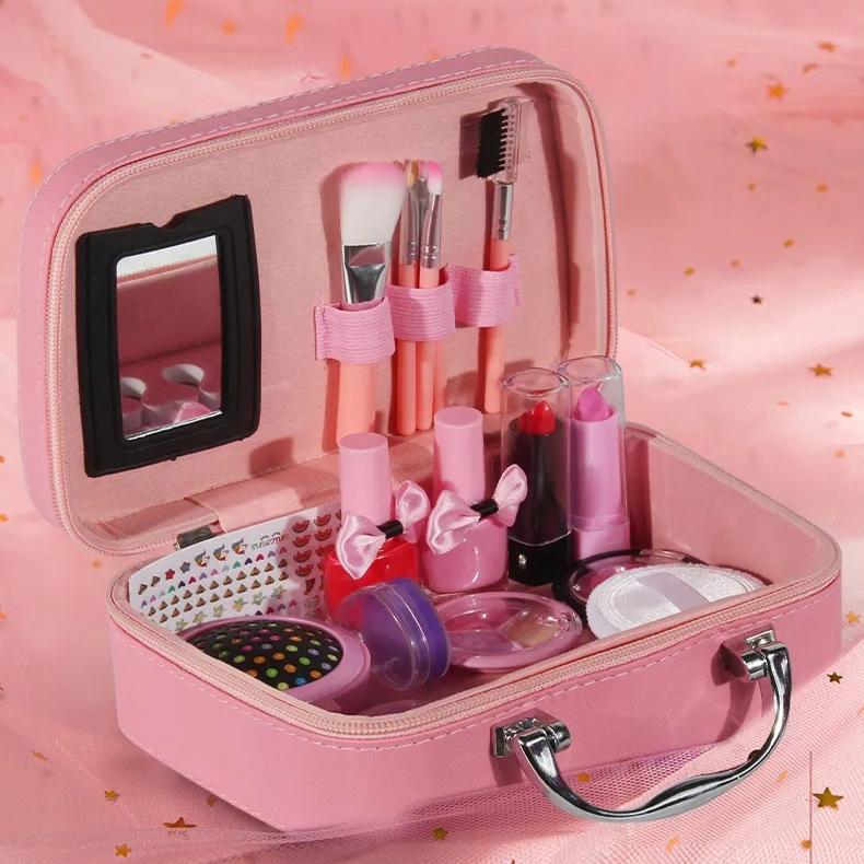 Large Set of Cosmetics for Nail Makeup for Girls in a Case