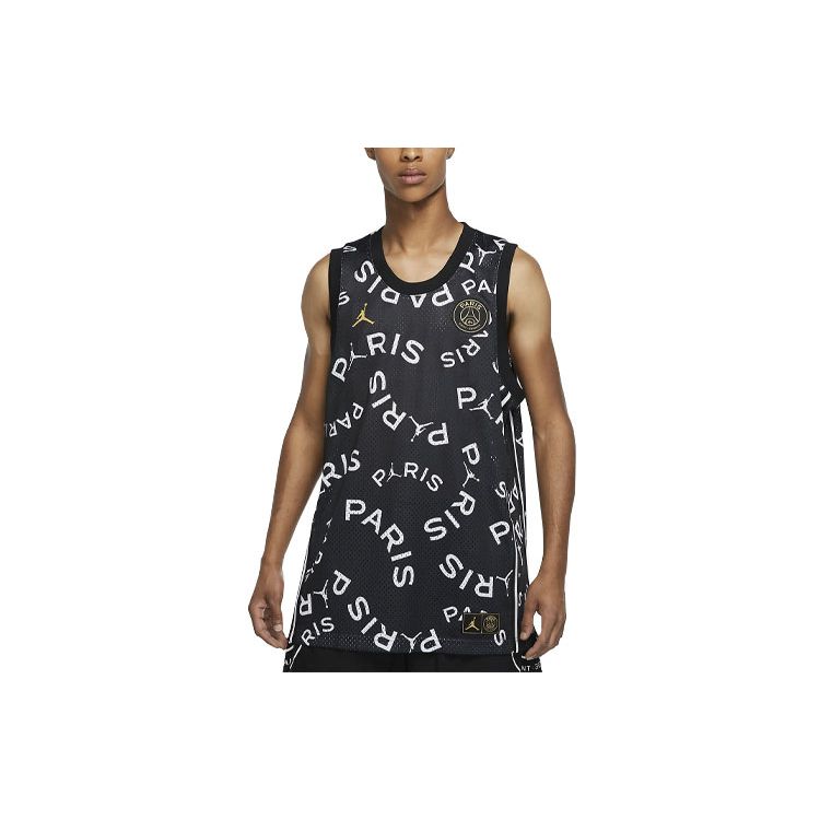 Jordan Paris Saint-Germain Print Fitted Basketball Tank Top Men Tops CK9669-010