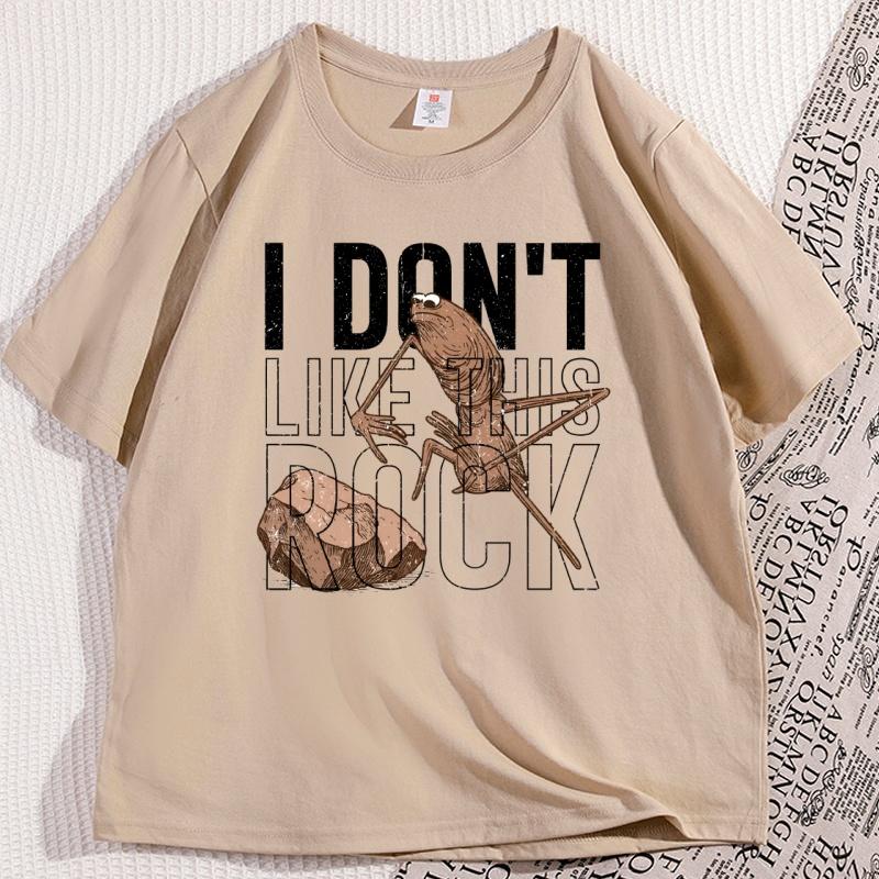 Marcus The Worm T Shirt Unisex Unisex I Dont Like This Rock Tshirt Casual Cotton Short Sleeve Funny Tees Unisex Streetwear