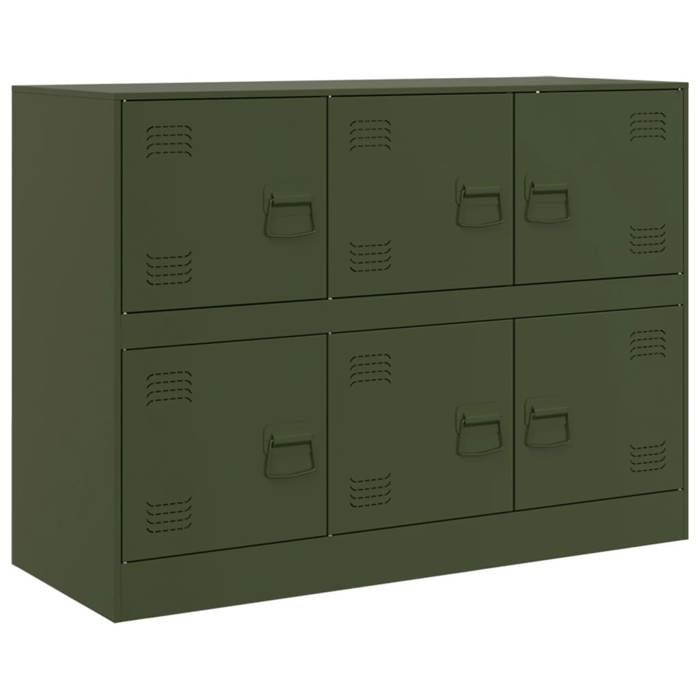 VidaXL Olive Green Buffet 99x39x73 Cm Steel, Cabinet, Cupboard, Highboard, Sideboard, Storage Cabinet, 841797