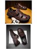 Herren Outdoor Echtleder Sandalen: Atmungsaktiv, Hohl, Lässige Strandschuhe, Große Größen verfügbar.