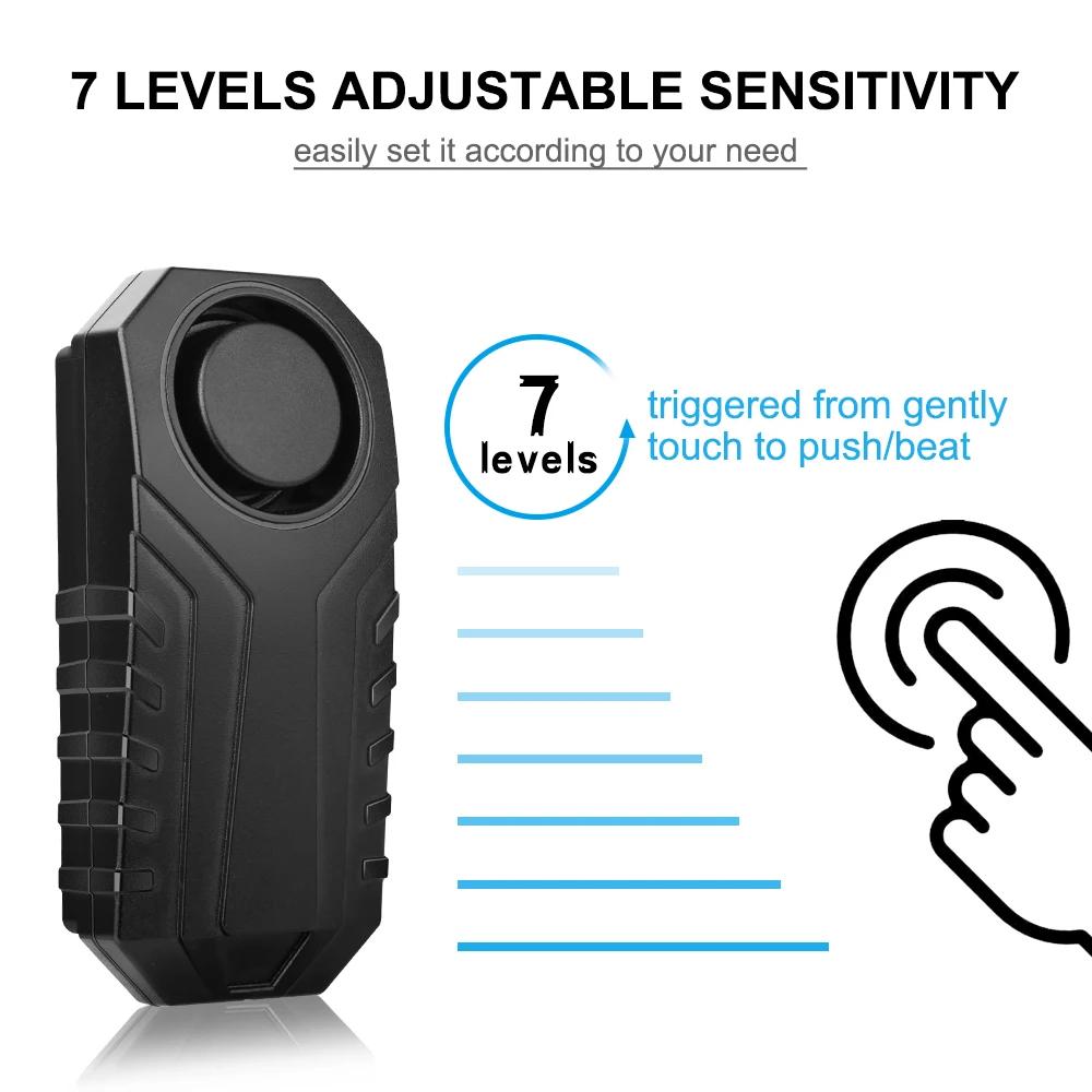 Fietsalarm 113dB Anti-diefstal Draadloze Vibratie Afstandsbediening Fiets Motorfiets Alarmen Huis Buiten Beveiligingsbescherming