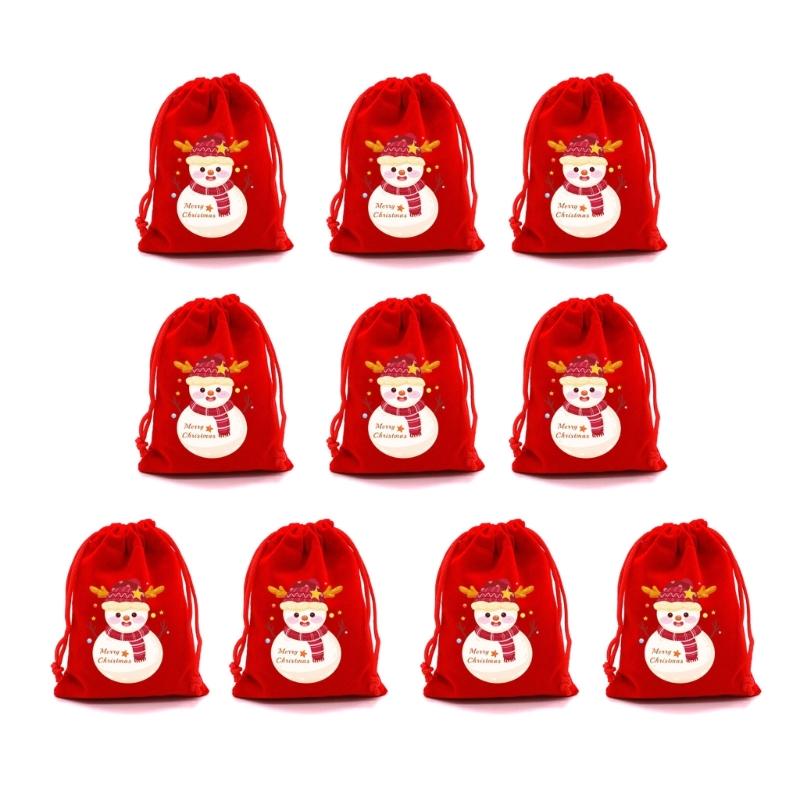 10Pcs Practical Drawstring Storage Pouches Jewelry Packaging Case for Holiday