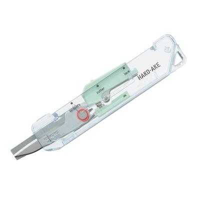 KOKUYO Przenosne Standardowe Nożyczki/Cutter 2-kierunkowe, Typ Pudełkowy, Ostrze, Zielone, HSM-500TM-G