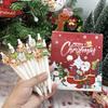 10Pcs Creative White Christmas Shape Patch Press Ballpoint Pen Cartoon Press Pen Holiday Gift Novelty Stationery Teacher Party Favors Back To School