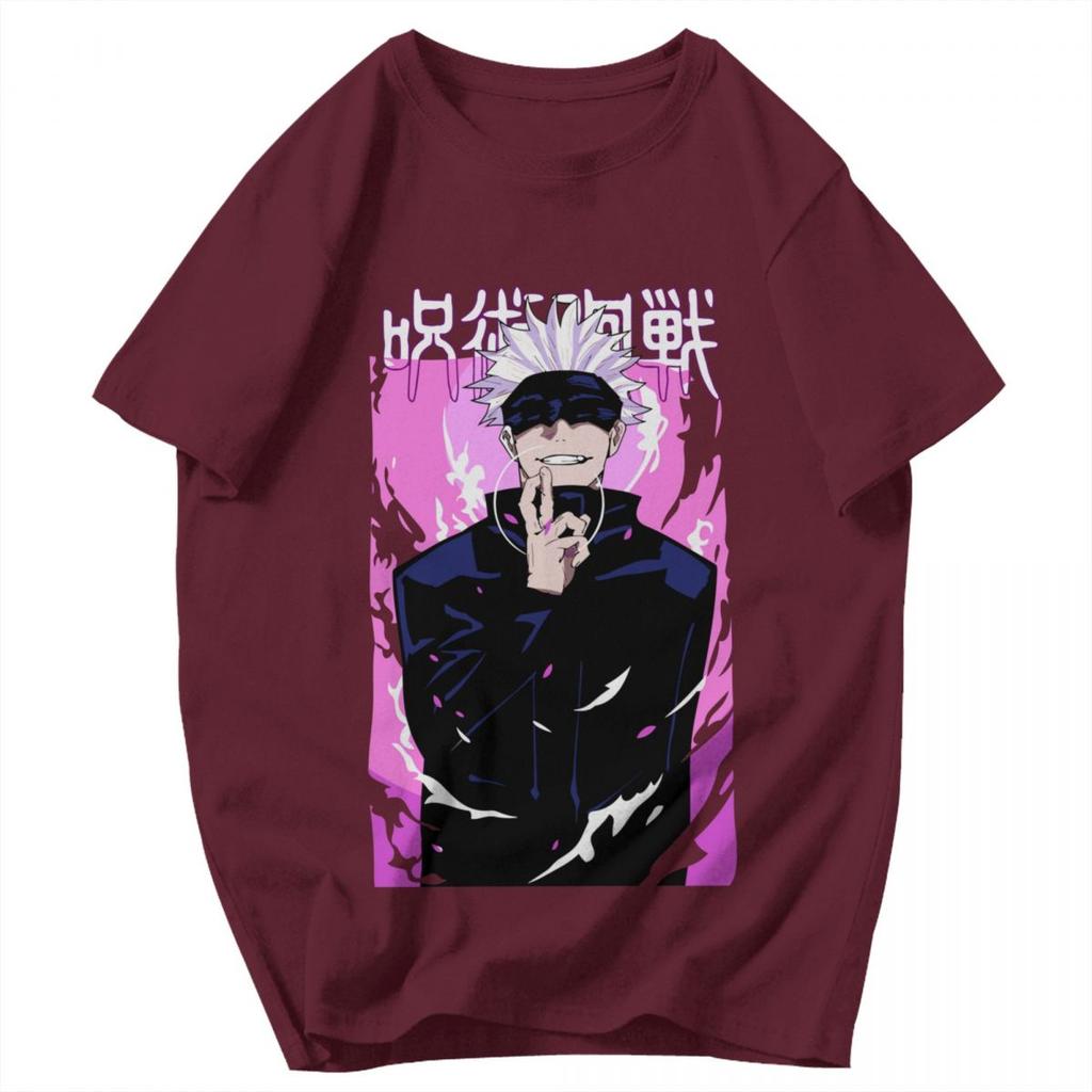 Men T Shirt Anime Jujutsu Kaisen Satoru Gojo Vintage Funny Gifts Y2K Graphic Anime Unisex Clothes T Shirts