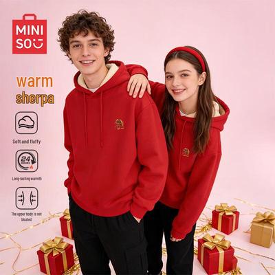Moletom com Capuz de Lã de Inverno do Ano do Cavalo