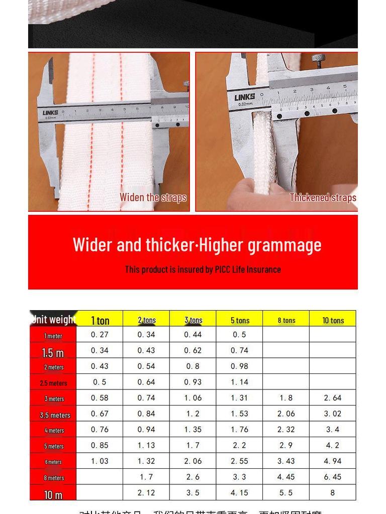 Nationaler Standard Flacher Nylon-Kranseil: 2/3/5/10 Tonnen Gabelstapler & Auto Abschleppseil